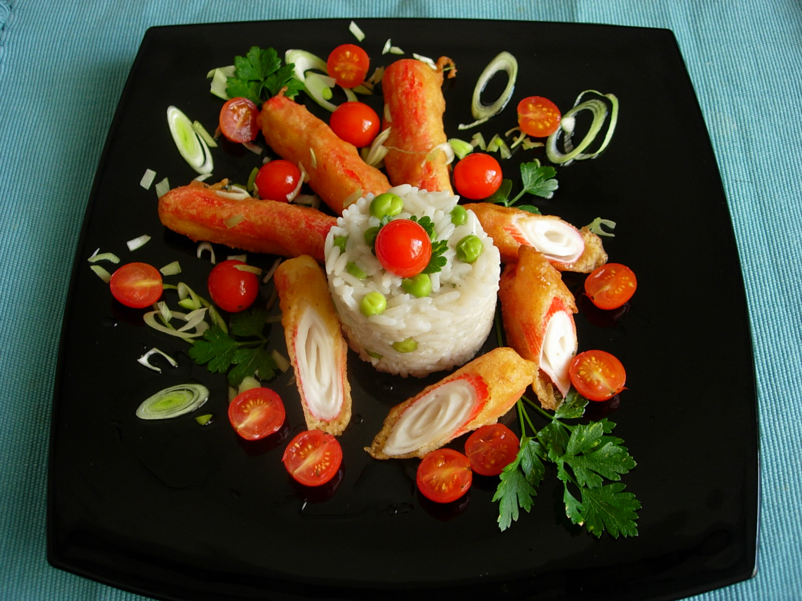 Surimi cu garnitura de orez