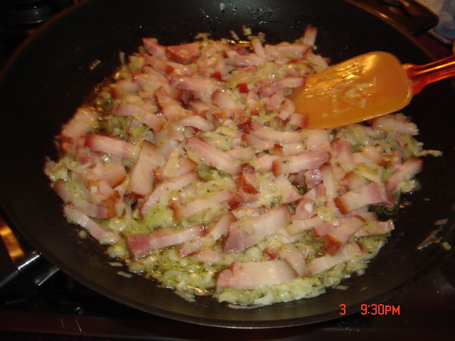 Risotto cu bacon si smantana