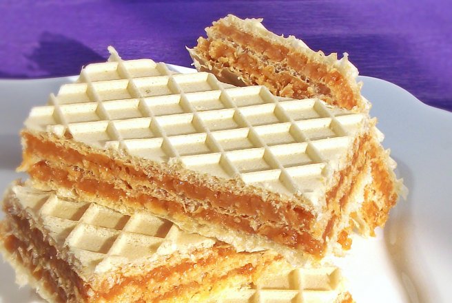 Napolitane cu caramel si cocos