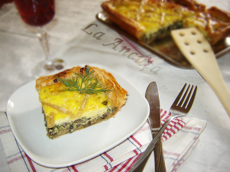 Quiche taraneasca cu ciuperci