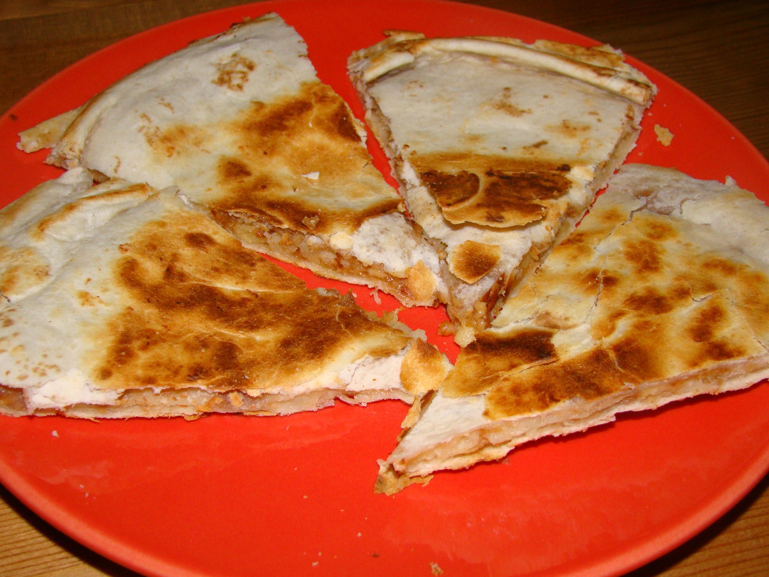 Quesadilla cu unt de arahide