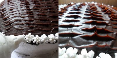 Tort cu spuma de vanilie si crema ganache