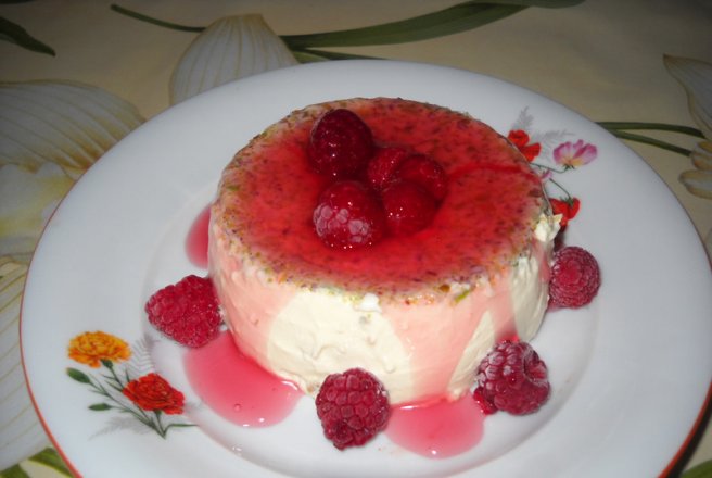 Panna cotta cu zmeura