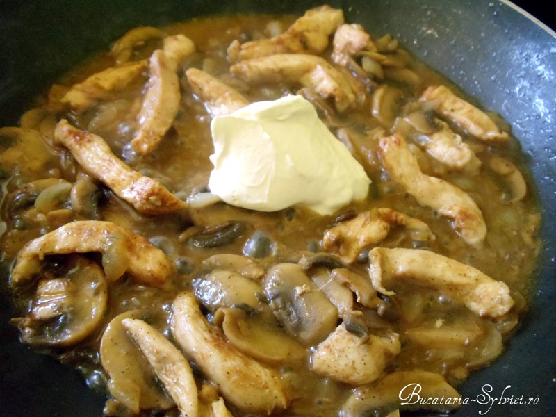 Pui stroganoff