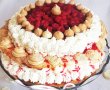 Pavlova cu crema de vanilie si zmeura-2