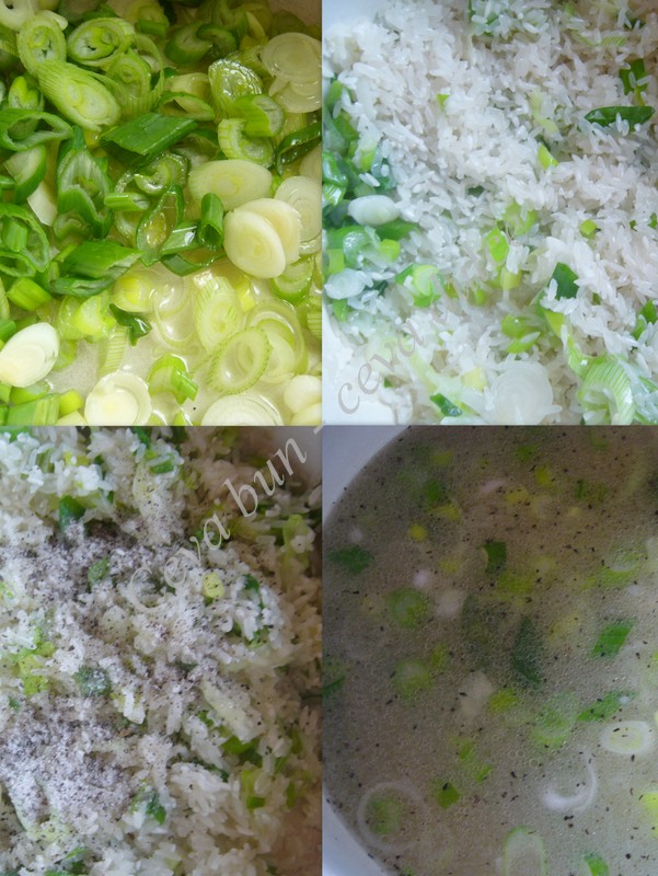 Risotto cu ceapa verde