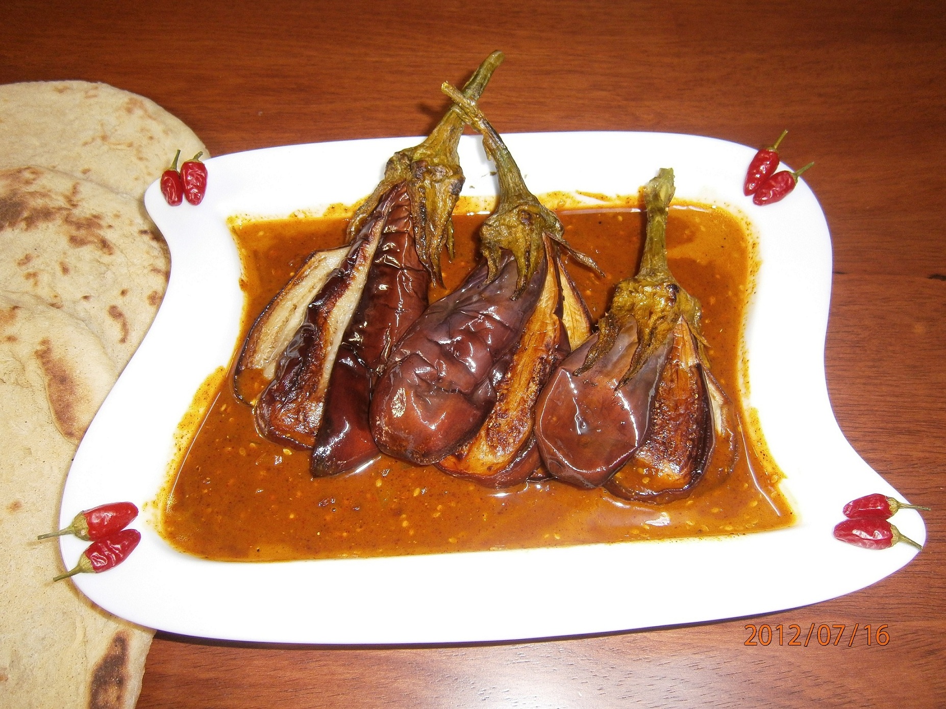 Curry cu vinete si susan-“Fried brinjal sesame curry”-reteta  srilankeza