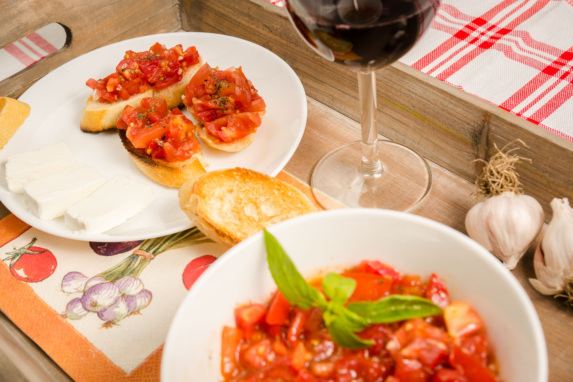 Bruschetta con feta