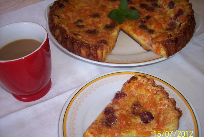 Clafoutis cu visine si caise