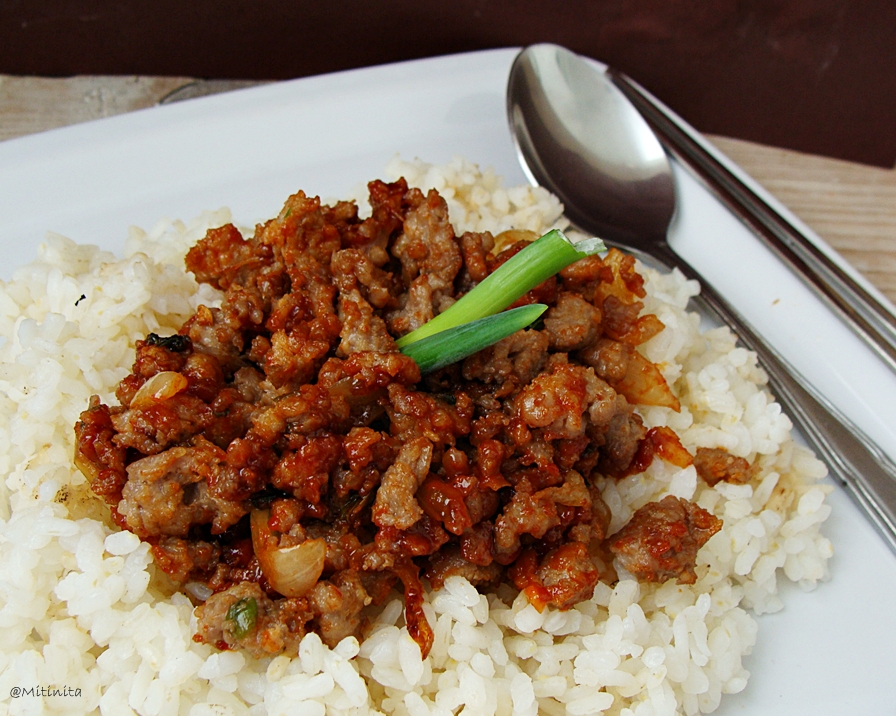 Carne tocata in stil korean