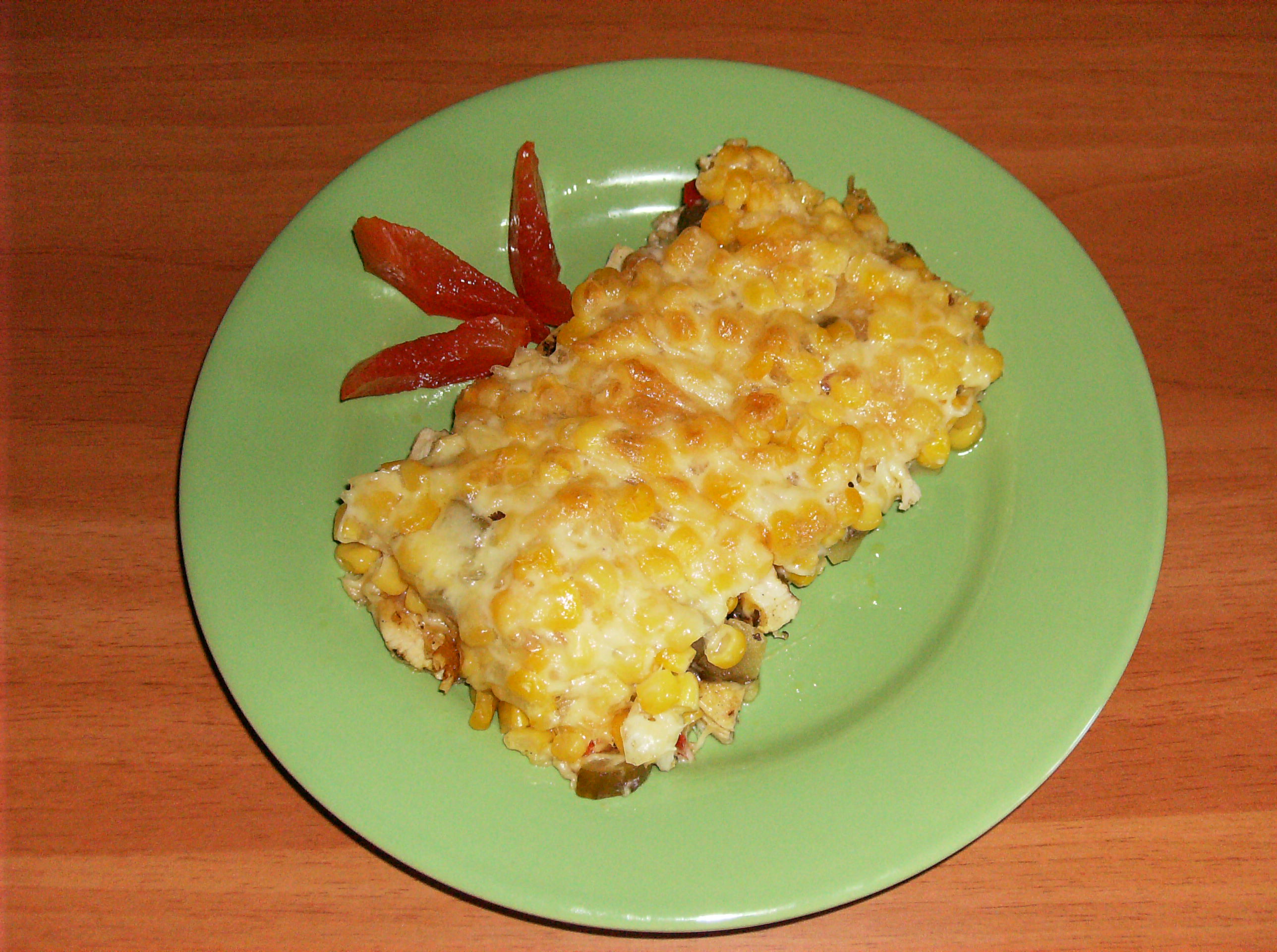 Pui grill cu porumb
