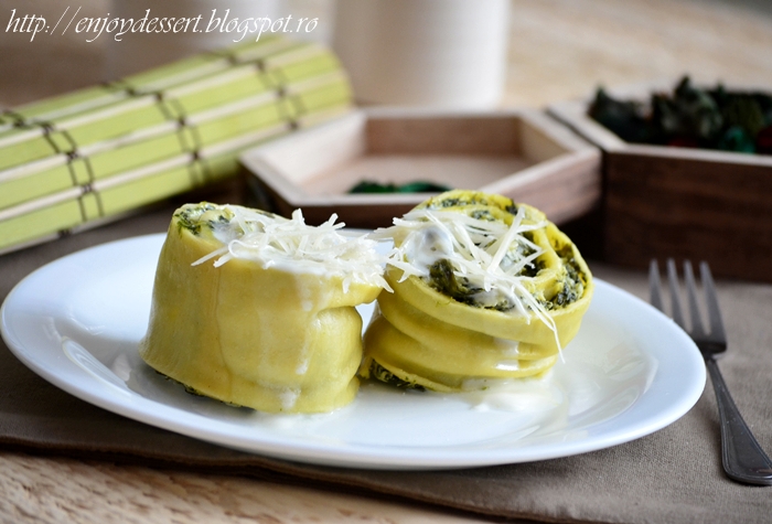 Rotolo di ricotta e spinaci - Rulada cu urda si spanac