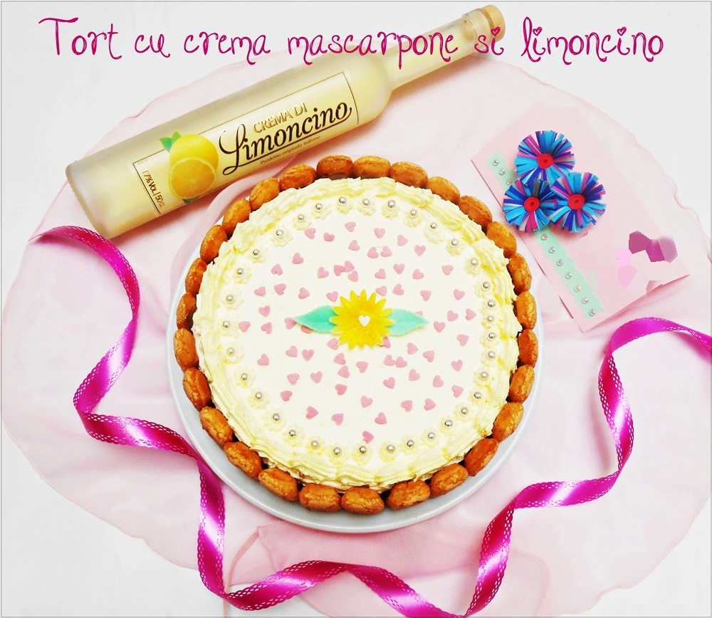 Tort cu crema mascarpone si limoncino