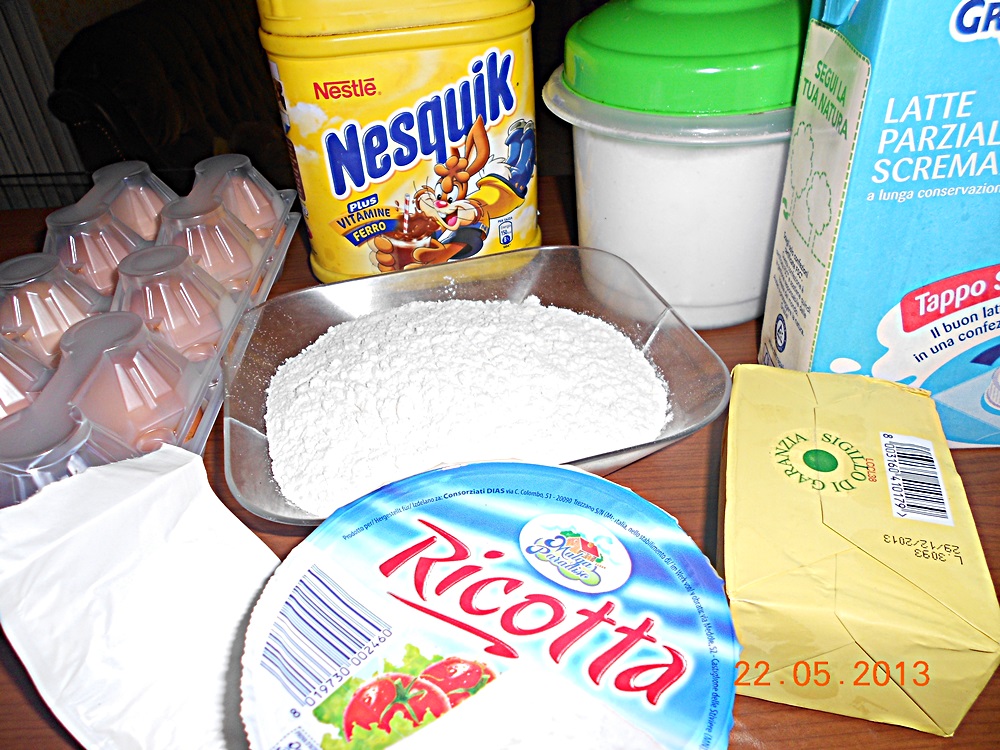 Clatite cu ricotta si Nesquik