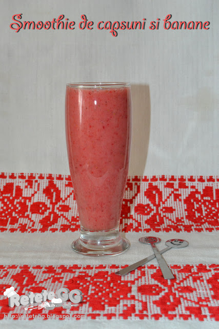 Smoothie de capsuni si banana