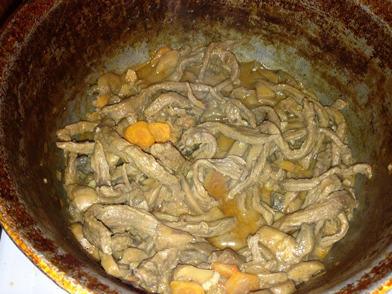 Stroganoff de manzat in lapte de cocos