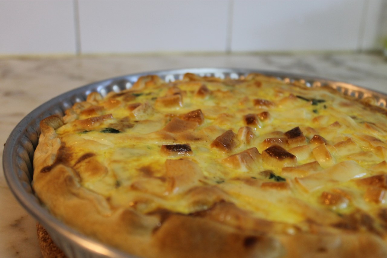 Quiche de ton cu bacon