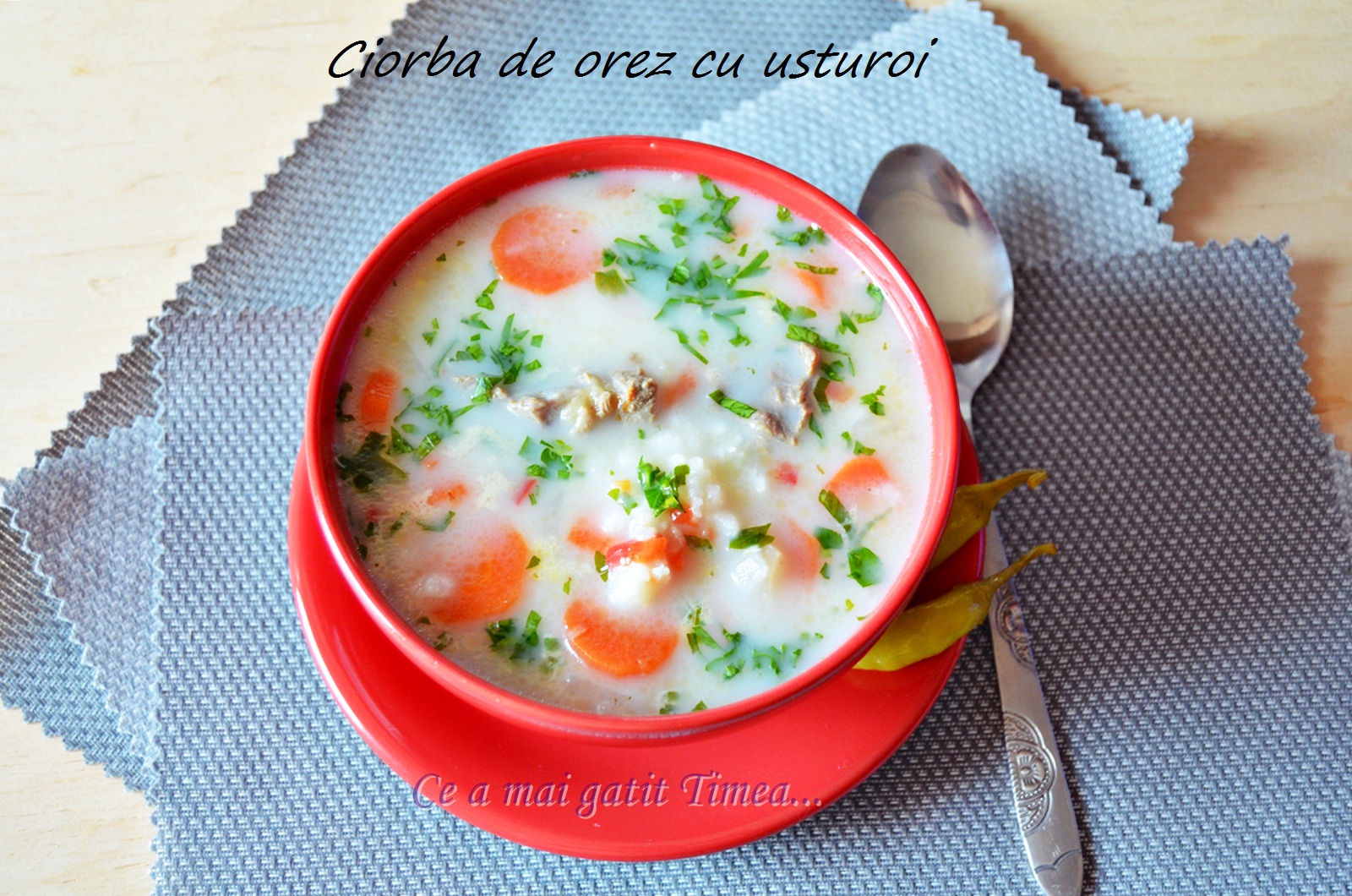 Ciorba de orez cu usturoi