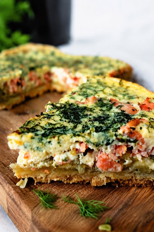 Tarta cu somon si andive
