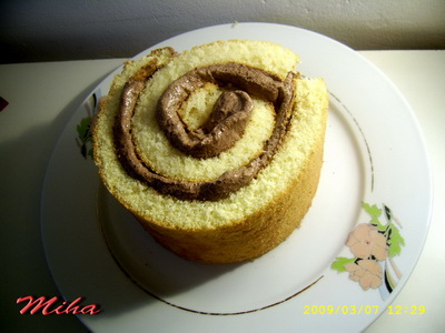 Spirala cu crema ganache de ciocolata