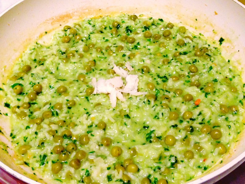 Risotto cu leurda si mazare