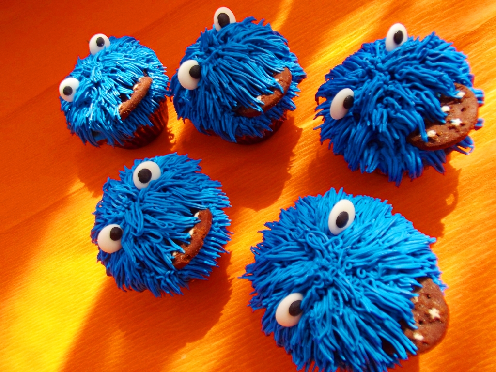 Cookie Monster Cupcakes