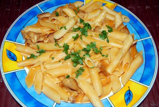 Penne cu carne si sos