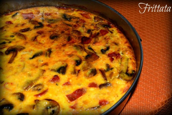 Frittata cu somon afumat si legume