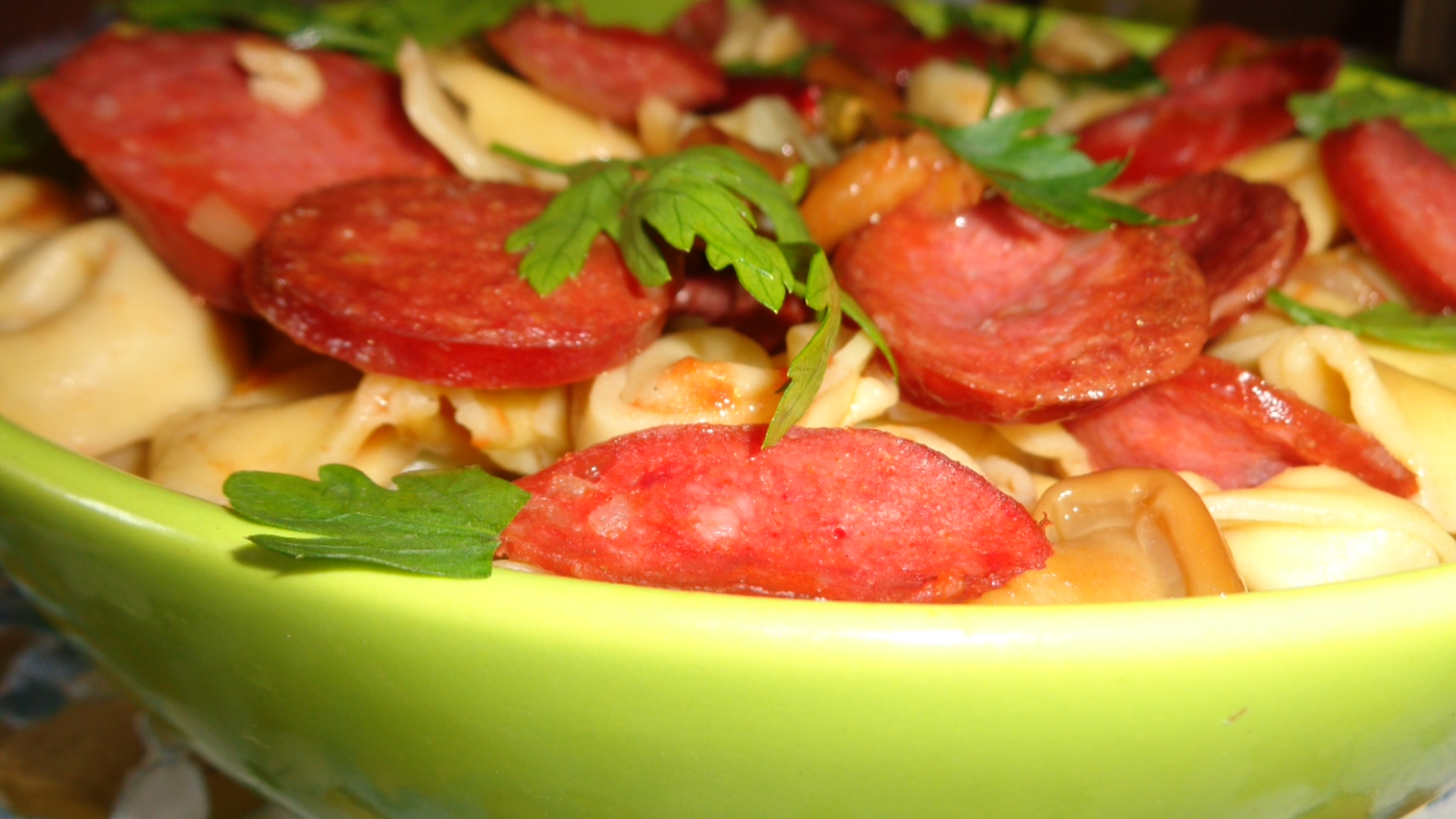 Tortellini cu ciuperci si carnaciori