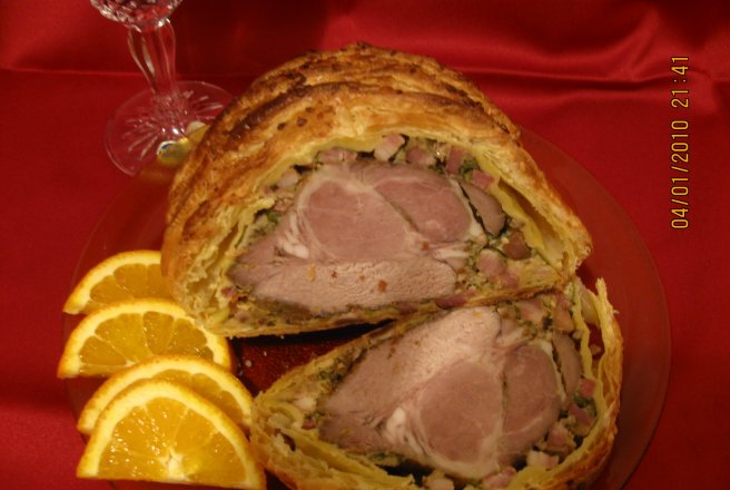 Ceafa de porc in foietaj