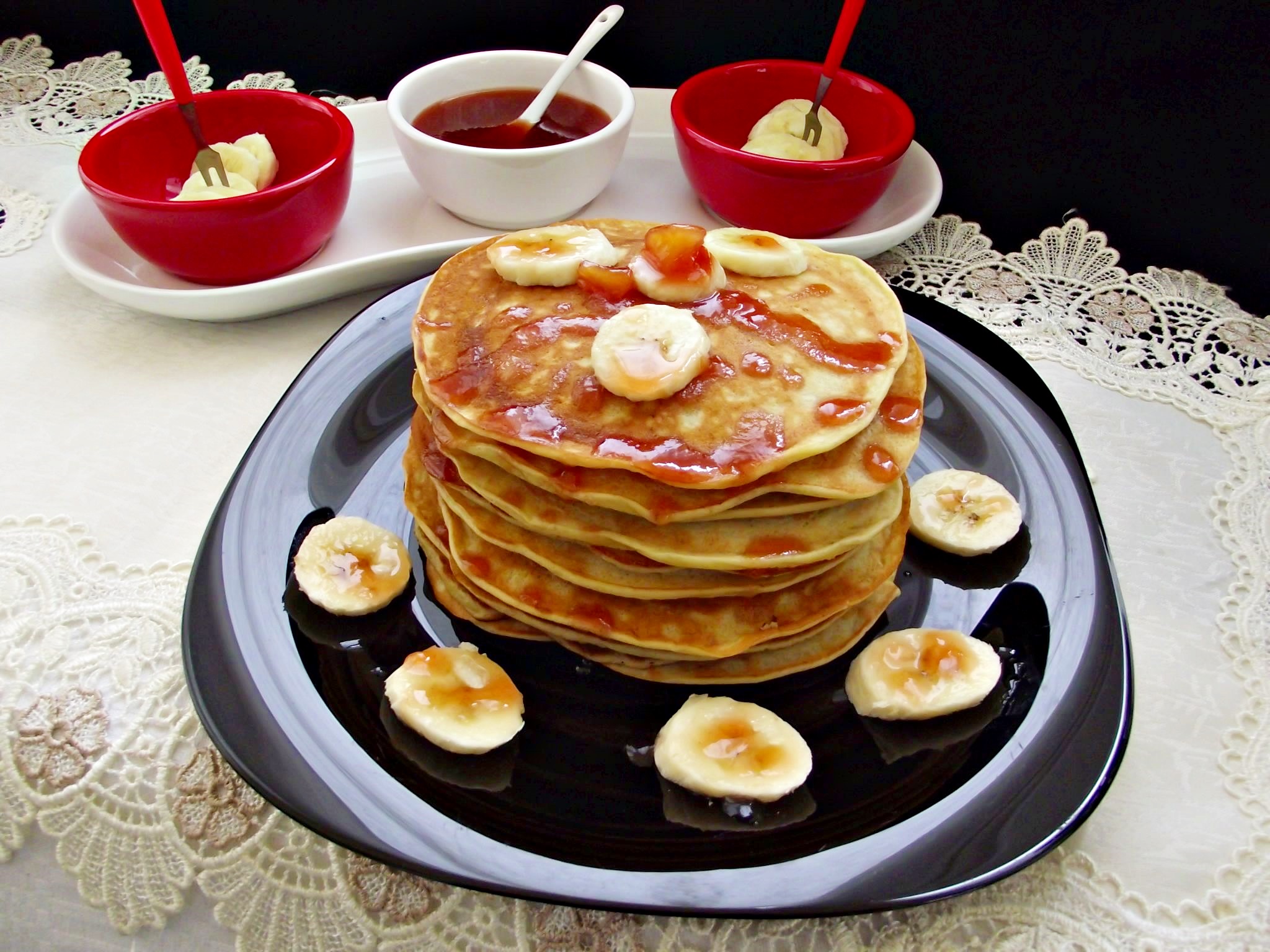 Pancakes cu banane