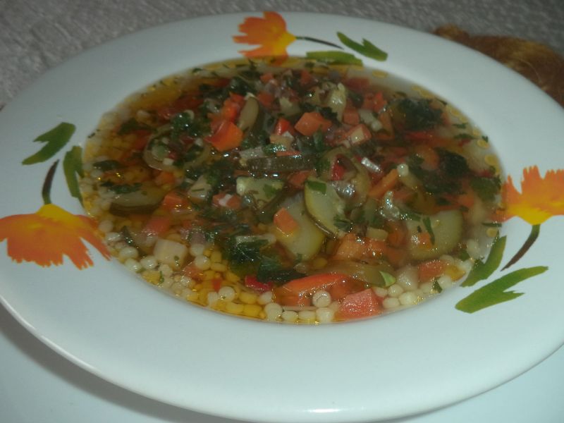 Ciorba de zucchini si cus-cus