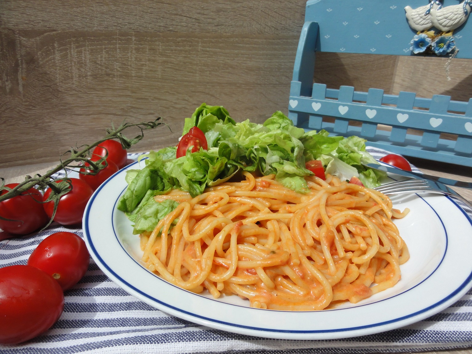 Spaghete cu sos Basilico, Emmentaler si Gouda