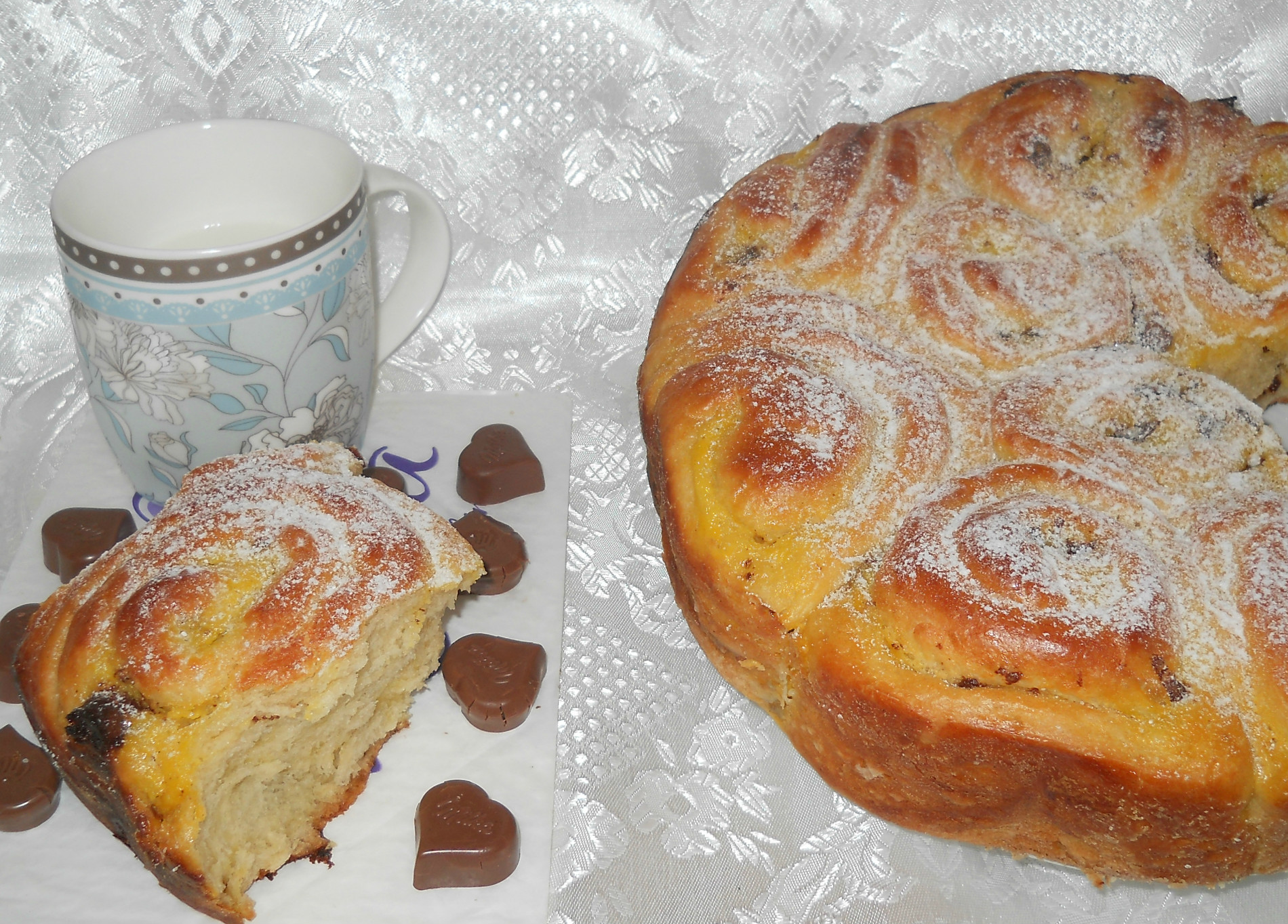 Brioche cu crema de patiserie