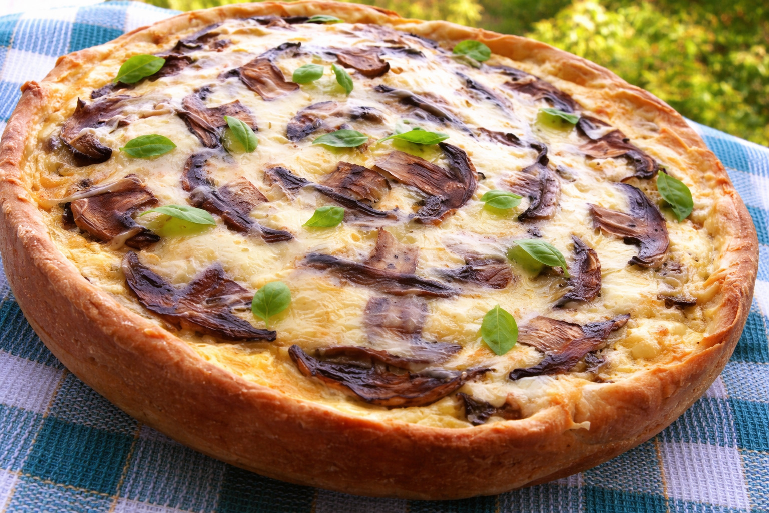 Tarta sarata cu ciuperci