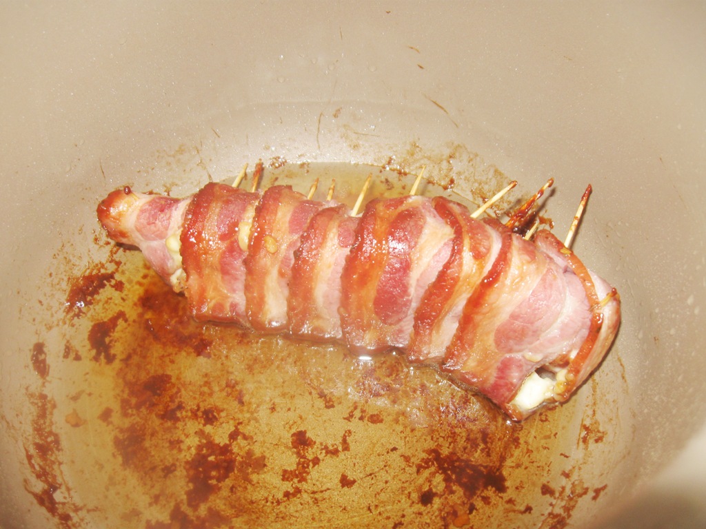 Piept de pui imbracat in bacon