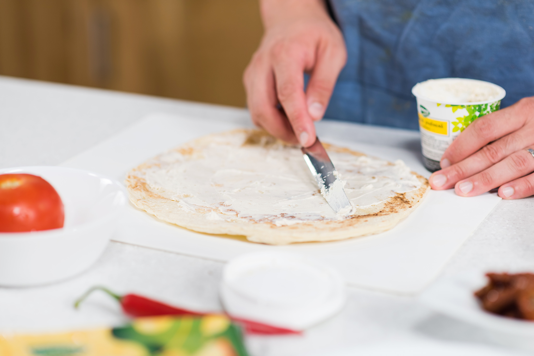 Quesadilla cu crema de branza si emmentaler Delaco