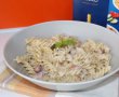 Fusilli cu bacon, sos Pesto si smantana-3