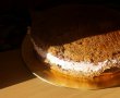 Tort aniversar cu crema de ciocolata ,mousse de zmeura si banda de ciocolata-7