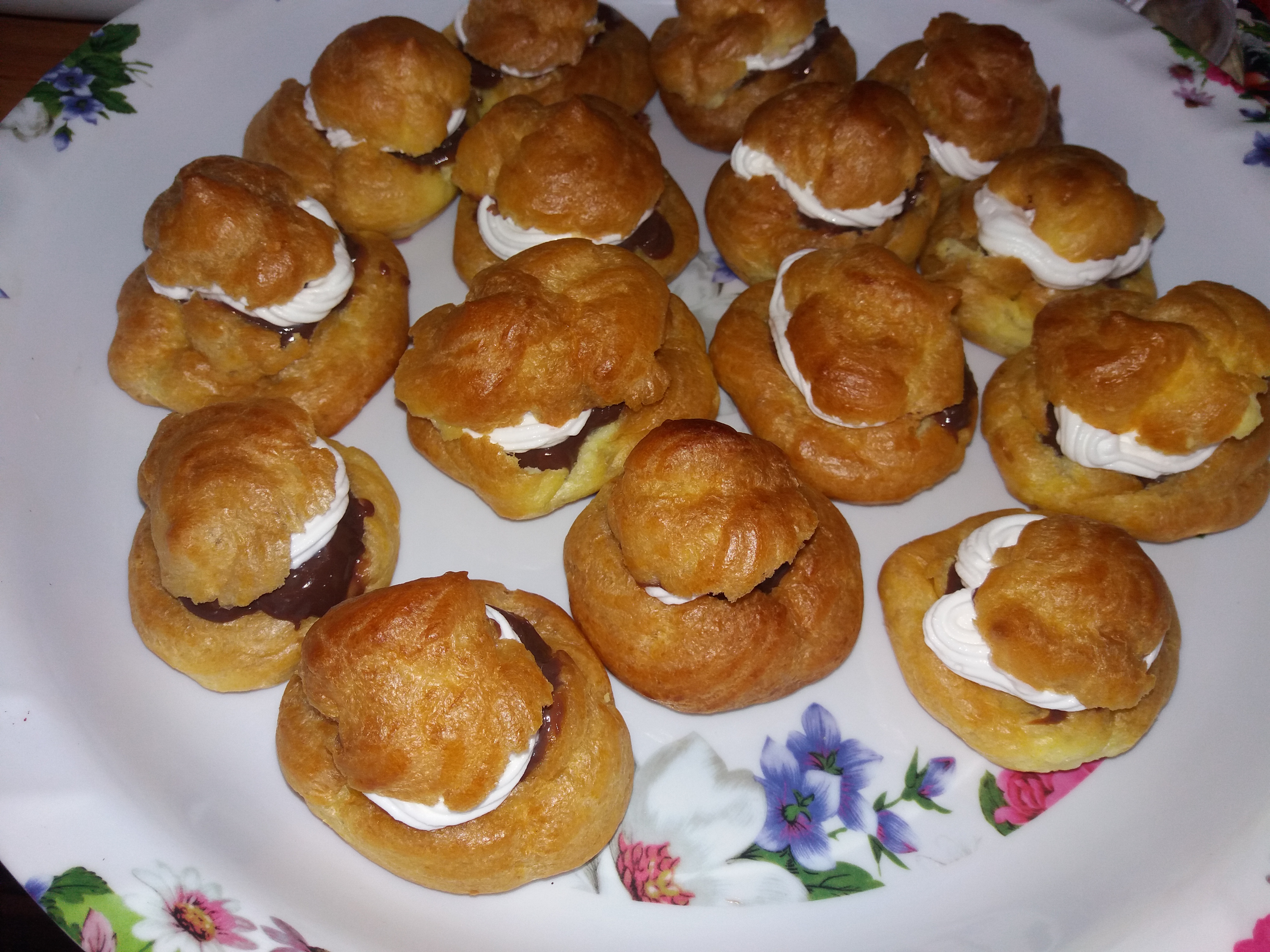 Choux a la creme facute acasa