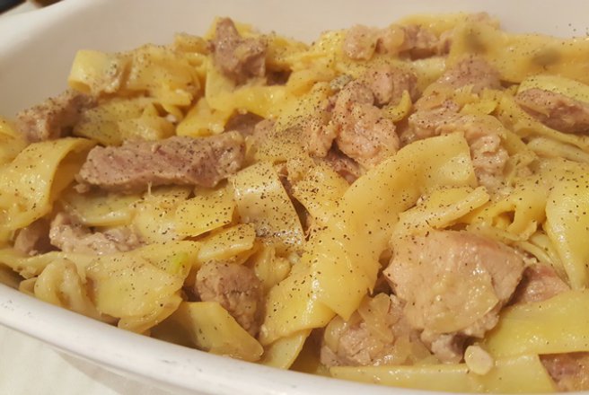 Fasole pastai cu ceafa de porc la Multicooker