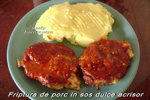 Friptura de porc in sos dulce acrisor