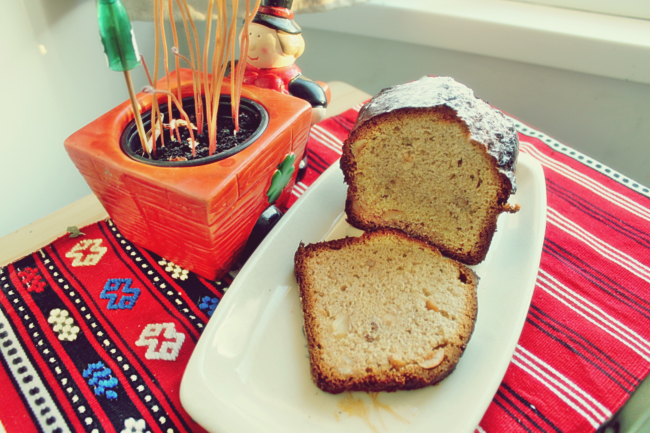 Banana bread cu arahide - chec cu banane si arahide