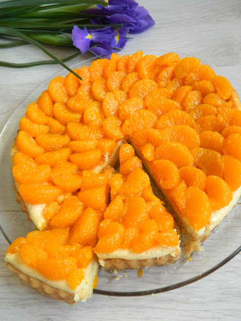 Tarta cu branza dulce si mandarine