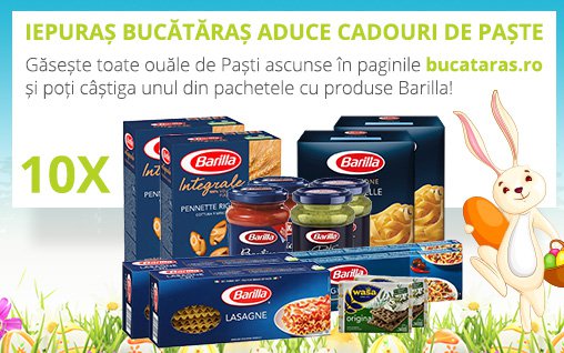 Iepuras Bucataras vine cu daruri: Castigatorii celor 10 seturi de bunatati de la Barilla