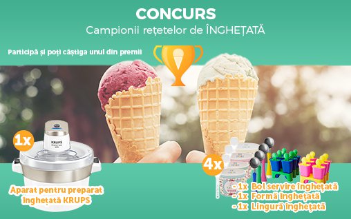 Concurs: Campionii retetelor de INGHETATA