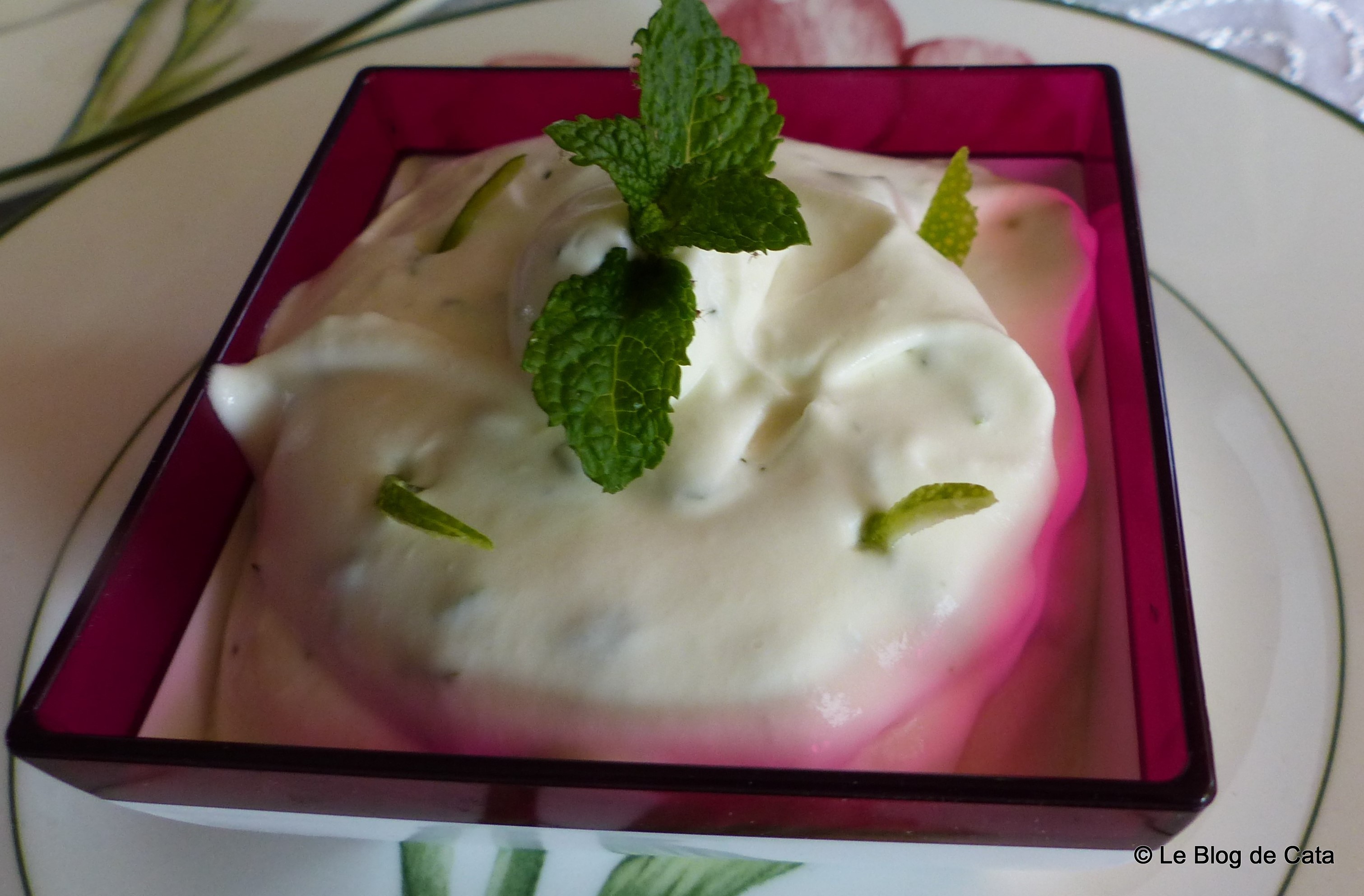 Desert crema Mojito cu ricotta