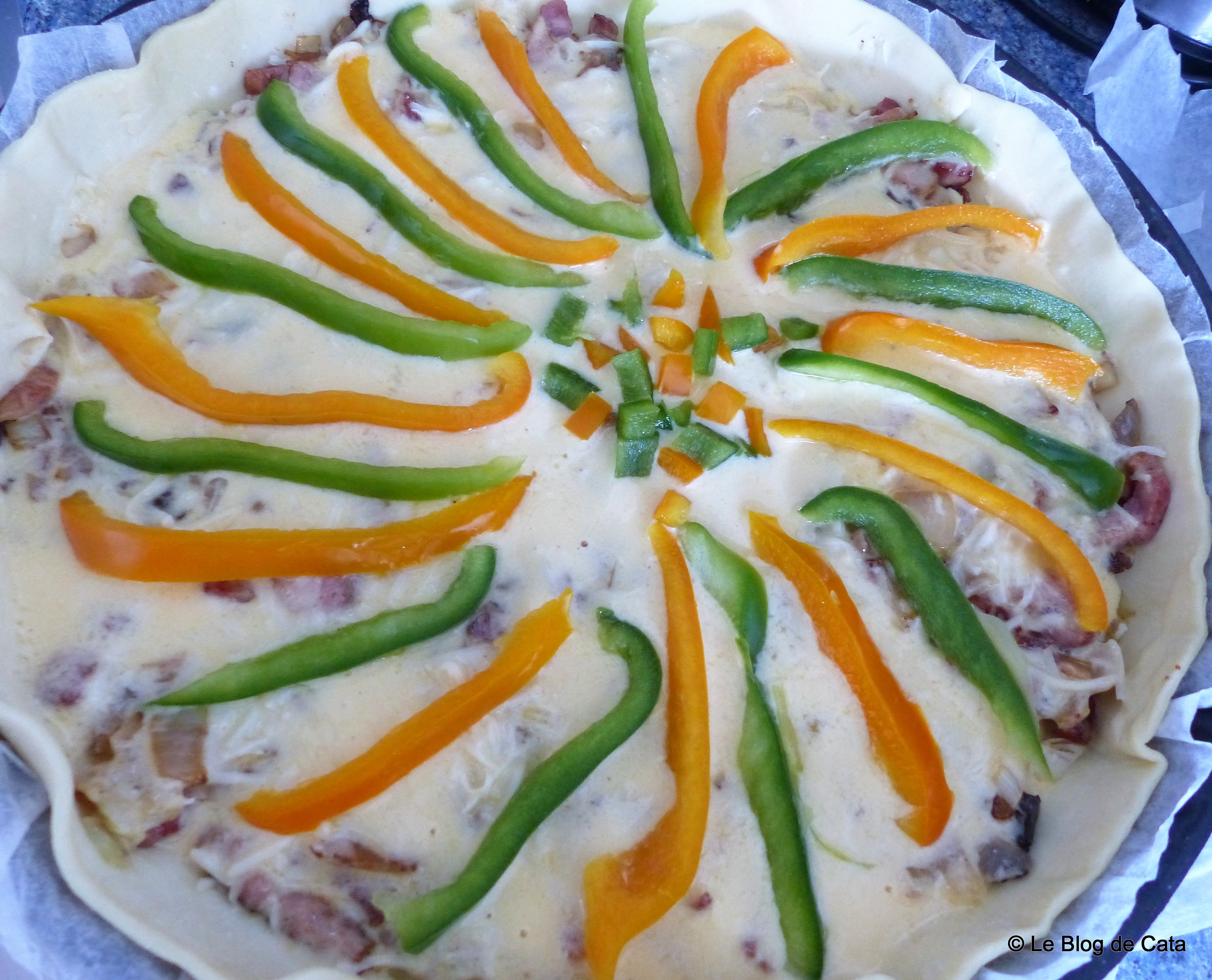 Aperitiv tarta quiche cu ardei