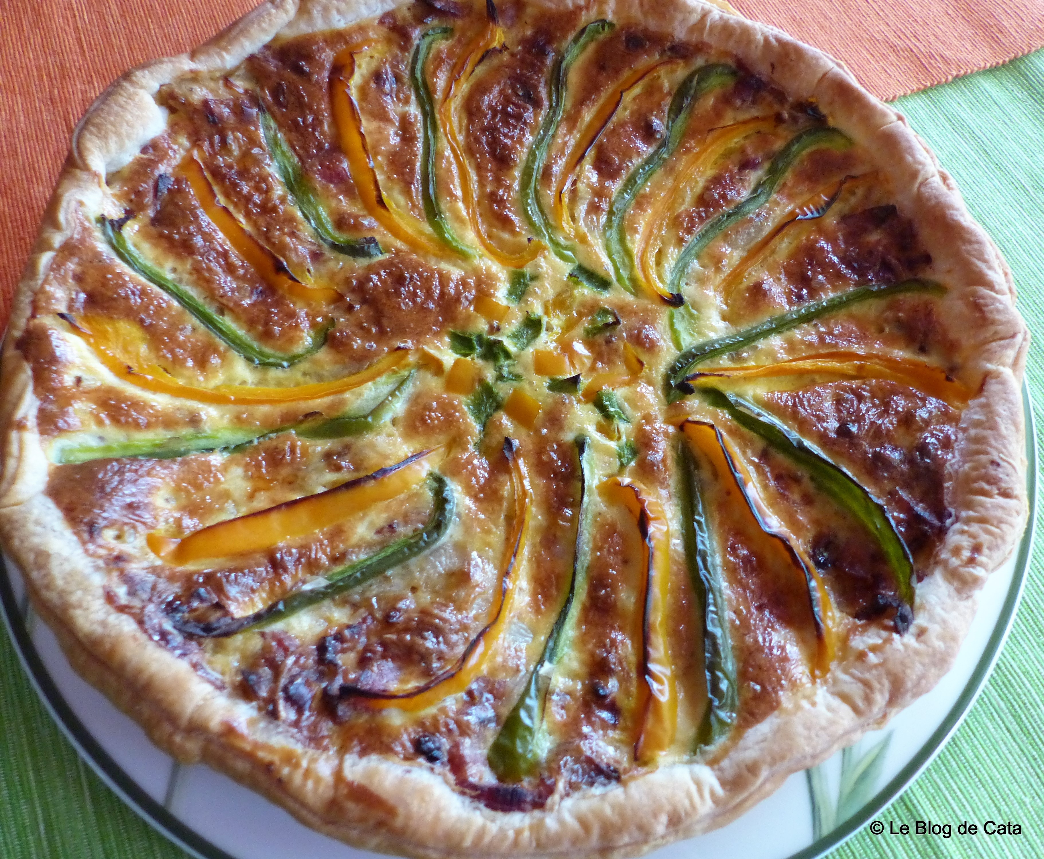 Aperitiv tarta quiche cu ardei