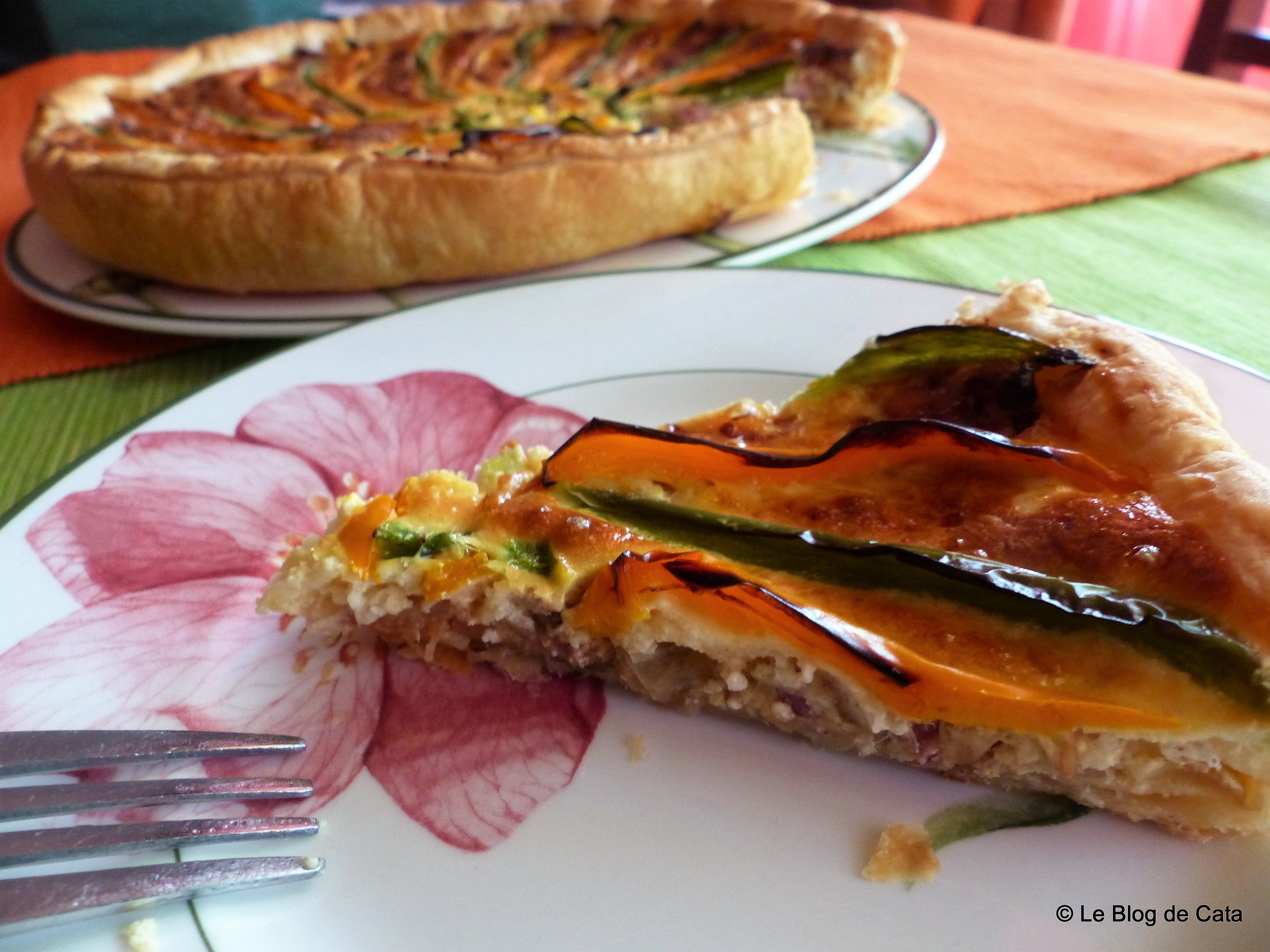 Aperitiv tarta quiche cu ardei